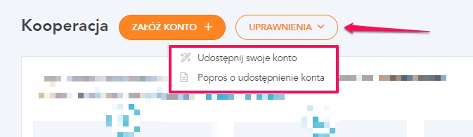 Jak powiązać konta / nadanie uprawnień do usług na koncie. 2 koop 14