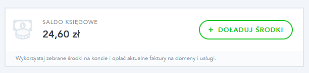 Wypłata środków z salda 2 menu dpanel fv platnosci ramka