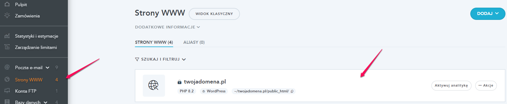 Jak skorzystać z wbudowanej ochrony dla CMS WordPress? 1 ochrona 1