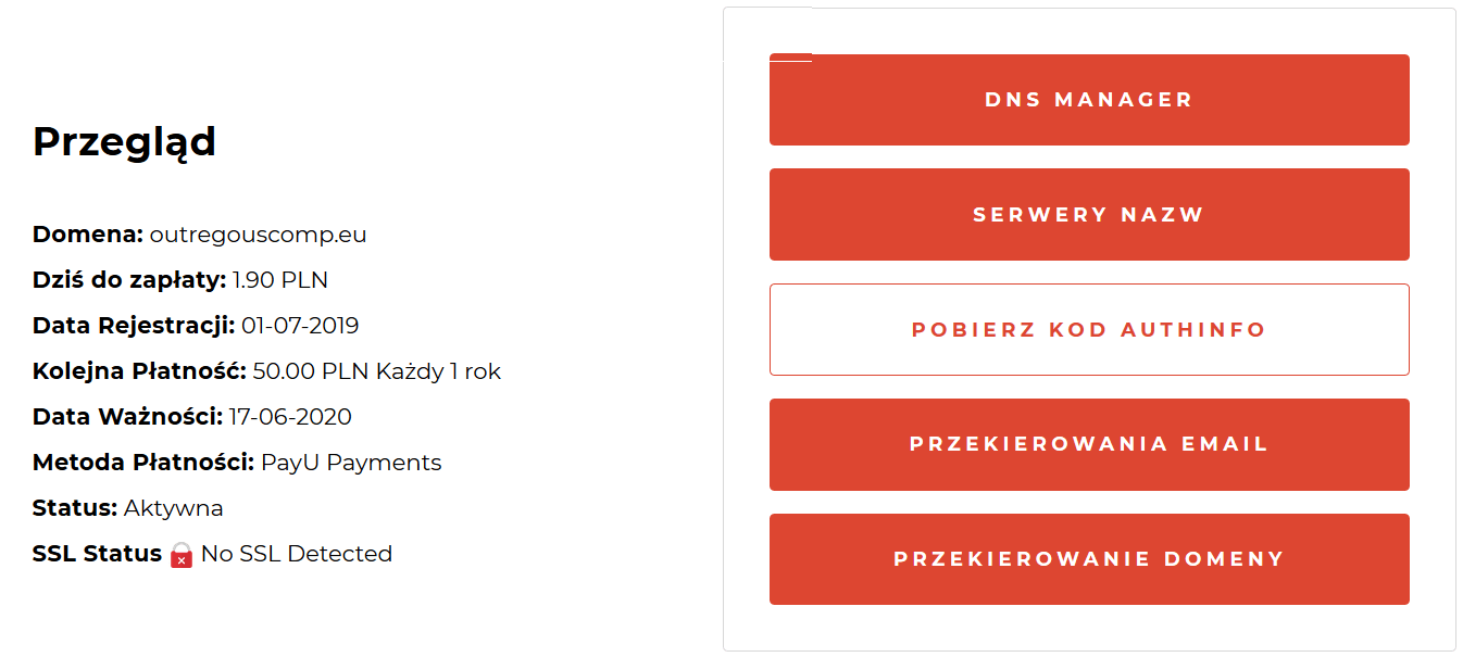 Jak przenieść domenę z KRU? 1 kur1