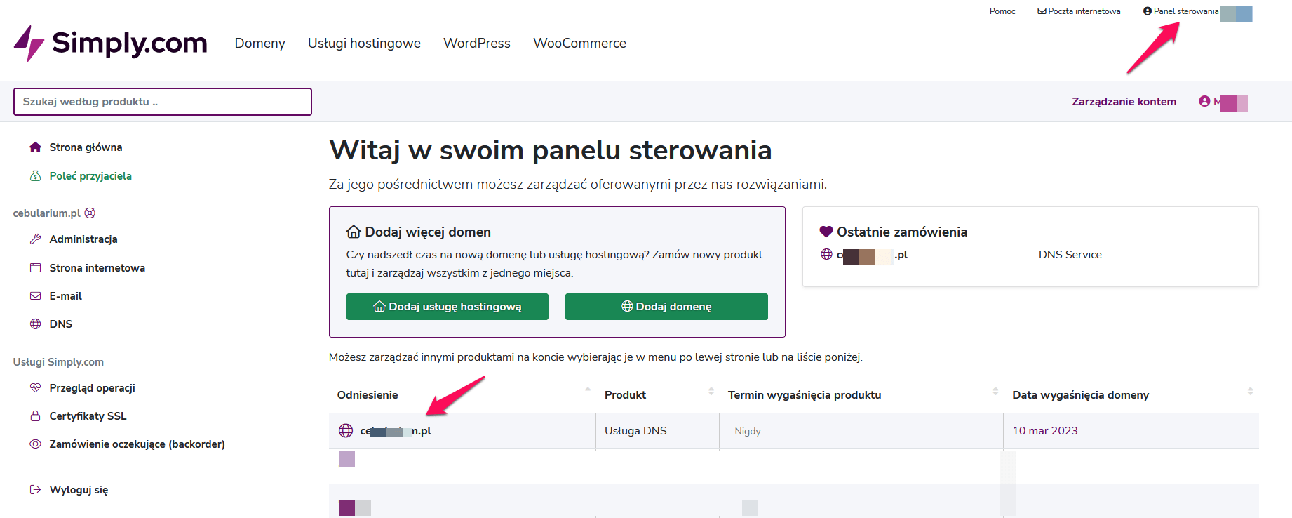 Jak przenieść domenę z Simply? 1 simply1