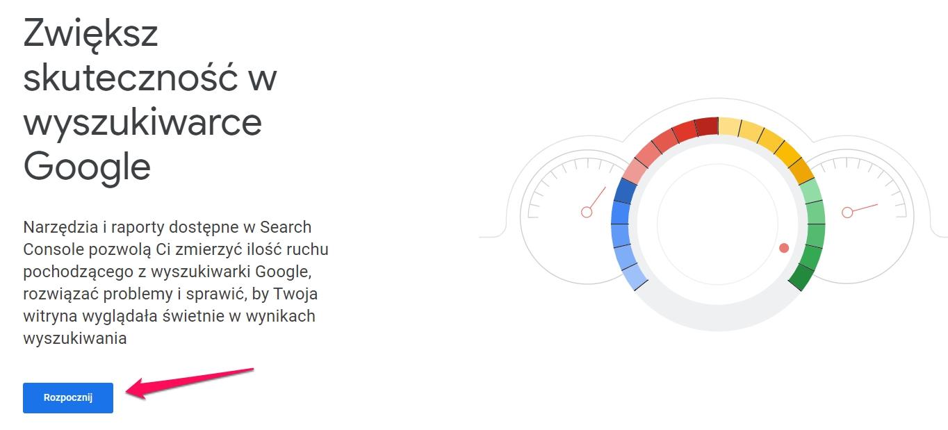 Jak dodać i zweryfikować stronę WWW w Google Search Console? 1 gsc rozpocznij