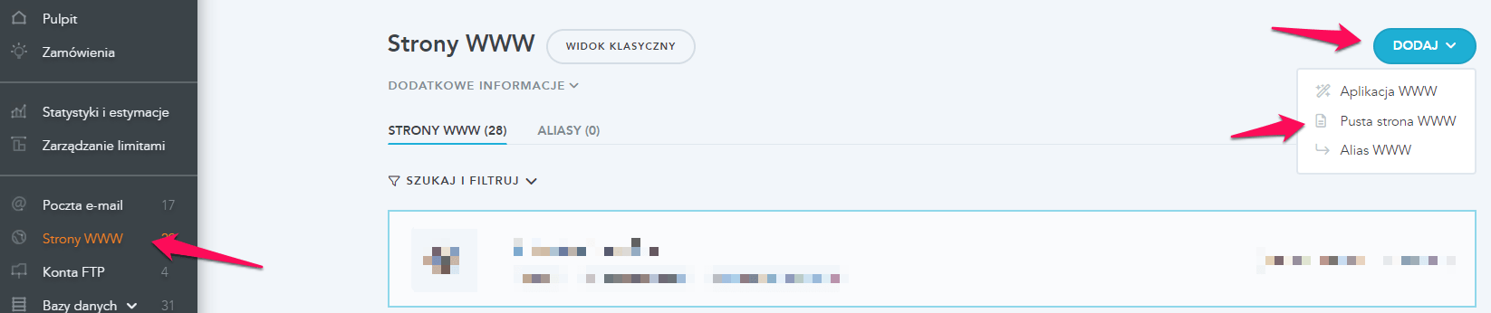 Jak przenieść stronę WWW? 1 pusta1