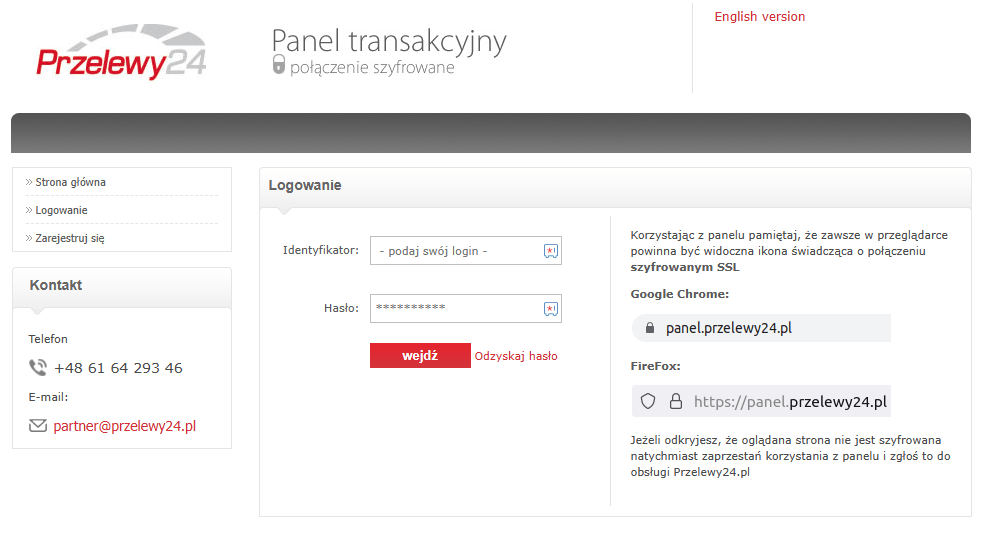 Rekomendowane ustawienia na Przelewy24 w EWH 1 p24 1