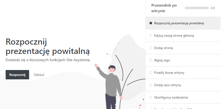 Jak zakończyć konfigurację strony w asystencie strony? 1 ai instal 16