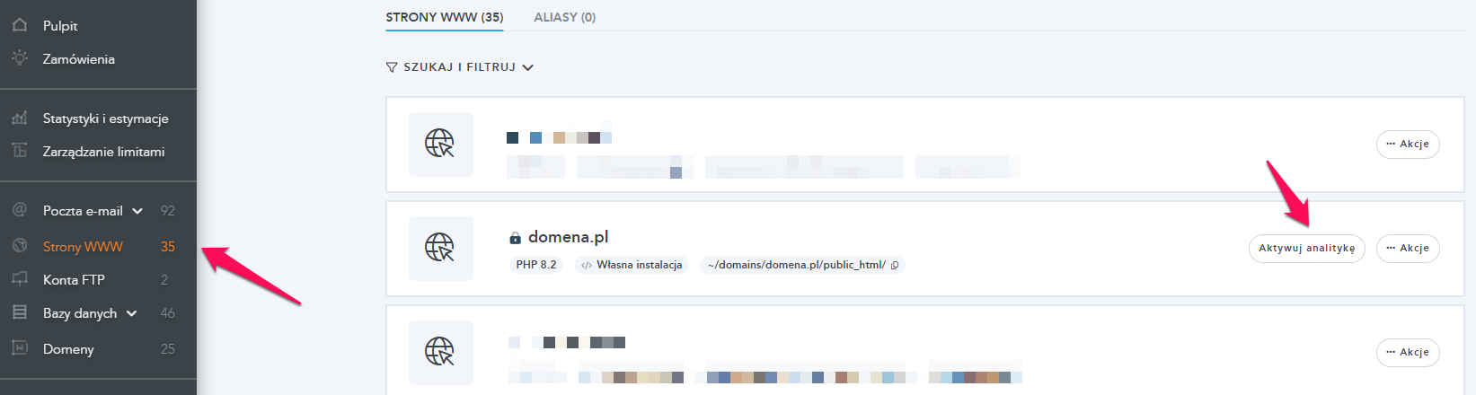 Jak aktywować analitykę dla stron www? 1 analityka 1