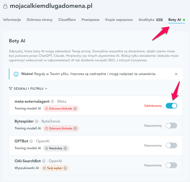 Jak w uniwersalny sposób blokować boty AI i LLM na stronie WWW 1 aibot2